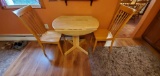 K- Wooden Drop Leaf Table with (2) Chairs