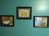 Bath- Set of (3) Bathtub Prints