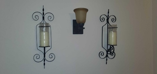 D- Metal Candle Wall Sconces