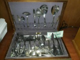 LR - Rogers Silver Plated serving set and silverware