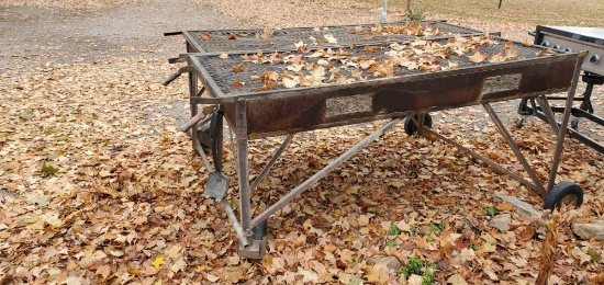 O- Large Homemade Charcoal Burning Grill