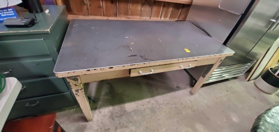 OB- Large Metal Work Desk