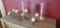 D- Pair Lenox Candle Holders, Metal Candleholders & Crystal Vase