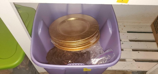 BS- Tub of Serving Platters