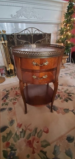L- Round End Table