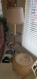 FR- Rattan/Grass Stool & Metal Lamp Table