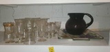 BS- Lot of Crystal, Platter, Purple Pitcher