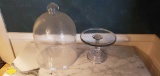 L- Large Glass Dome & Cake Server