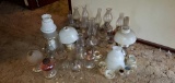 Lot of Oil Lamps and Electrical Lamps