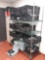 K- Large Kitchen Rack on Wheels with Contents and Plastic Cabinet