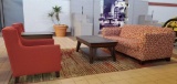 L- Sofa, Coffee Table, End Table and (2) Chairs