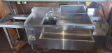 A- Stainless Steel Sink and Ice Holder