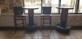 A- (2) Pub Tables and (2) Tall Chairs