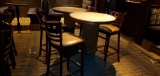 B- (2) Pub Tables with (4) Chairs