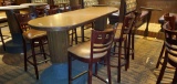 B- Large Pub Table with (6) Chairs