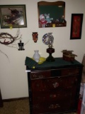 D- Antique Dresser and Contents of Wall