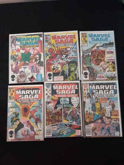 (6) Marvel Saga Comic Books