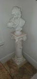 LR- Woman with Baby Plaster Bust on Pedestal