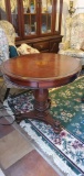 LR- Pedestal Round Solid Wood Table