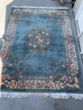 9 x 12 Teal Chinese Area Rug