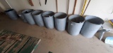 GH- (9) Galvanized Cans