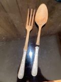 FR- Sterling silver (5), serving fork, serving spoon