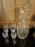 FR- Decanter with cordial Stemware - crystal