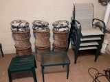 B- (4) Chairs, (6) Stools, (2) Tables,