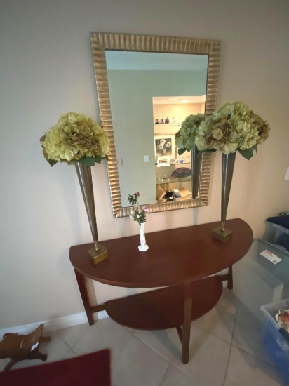 HW- Hydrangas Vases, Framed Mirror, Sofa/Wall Table