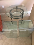 LR- Glass End Table with 