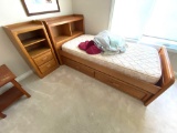 B1- Twin Size Trundle Bed and Night Stand