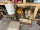 W- Stools, Stakes, Wood, Raincoats