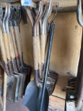 W- Lot of Curved Shovels and Broom