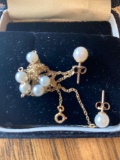 K- 14K Gold Filled Necklace, Earings
