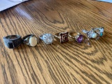 K- (7) Sterling Silver Rings