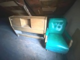 Attic- Green Chair, Headboard & Frame