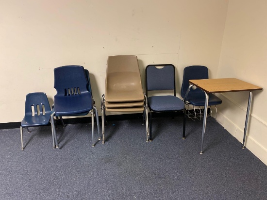 B- (7) Chairs, Student Desk