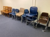 C- (14) Chairs, Student Writing Desk, Wooden Desk