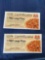 (2) 1 Free Large Pizza Gift Certificate