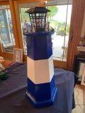 Blue and White Lighthouse by D&B Lighthouses and Crafts