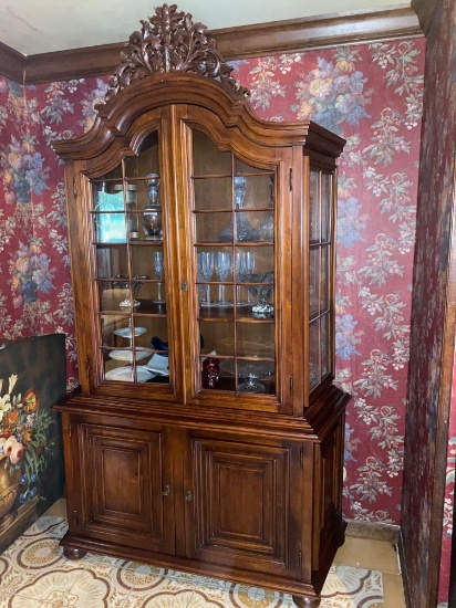 Z- 5- Dark Finish Wood China Cabinet