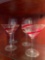 DR- Set of (4) Red Swirl Glassware