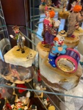O- Lot of (3) Clown Figurines on Marble