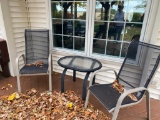 Outdoor Coffee Table and (2) Chairs