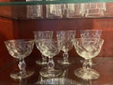 DR- Set of (10) Crystal Stemware