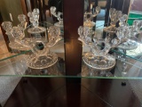 DR- Pair of Crystal Candleholders