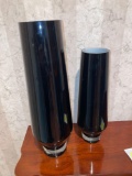 F- Art Glass Candleholders