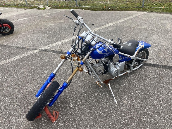 Blue Child's Motorcycle