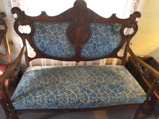P- Antique Upholstered Sette