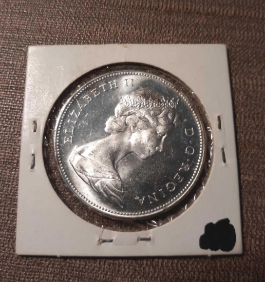 1967 Canada Centennial $1 Silver Dollar